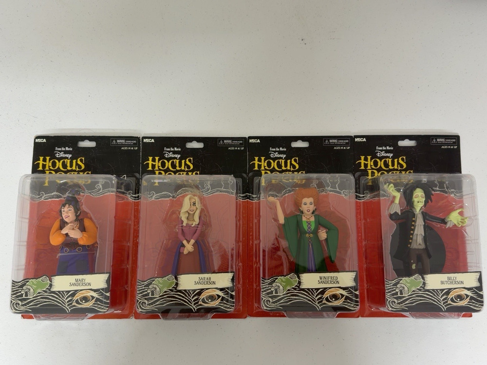NECA Hocus Pocus Toony Terrors Complete Set 4 Sanderson Sisters Billy 6" NEW